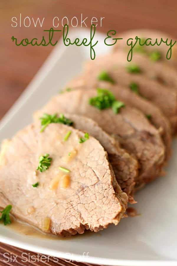 Slow Cooker Roast Beef (Sliceable!) - Dinner, then Dessert