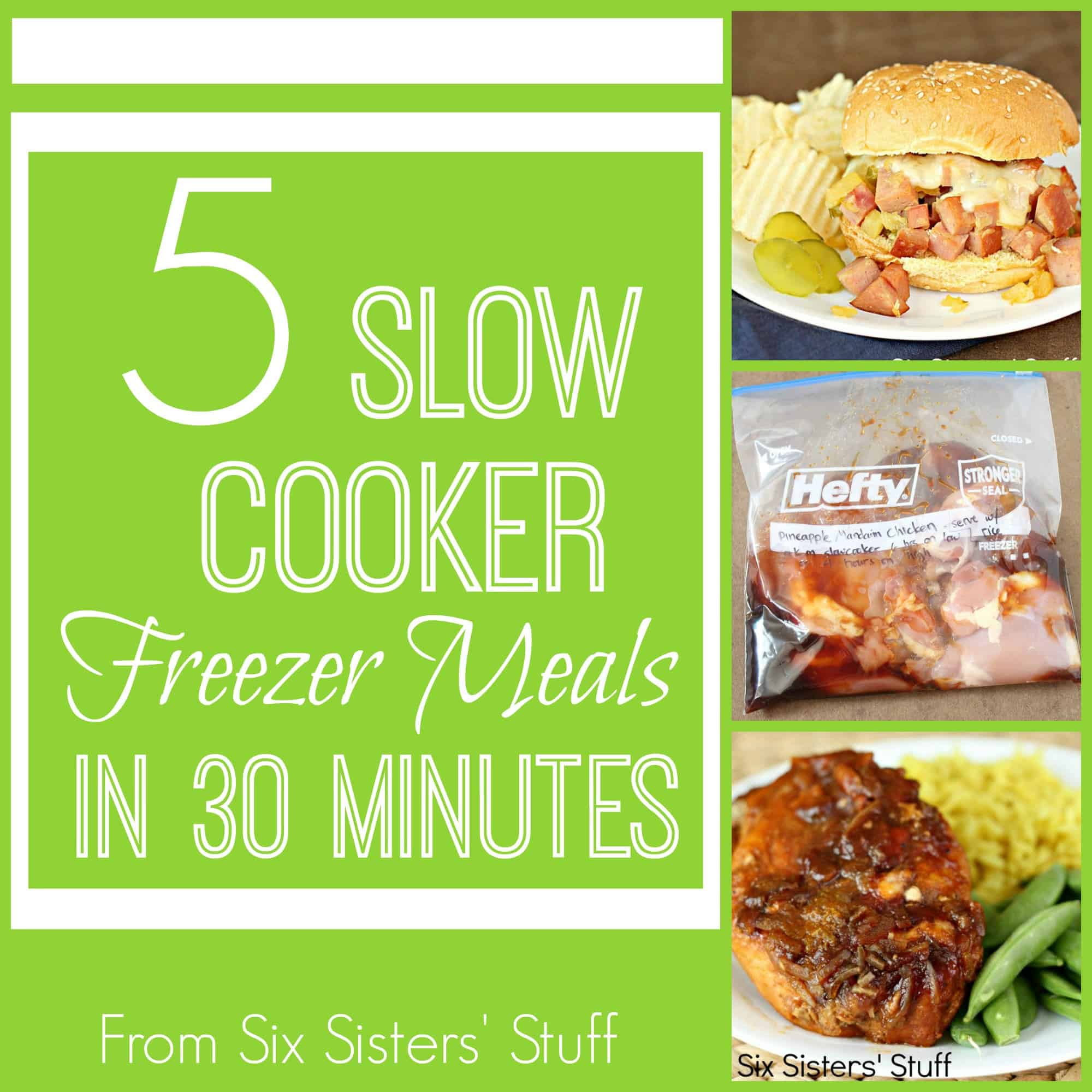 5 Slow Cooker Freezer Meals in 30 Minutes