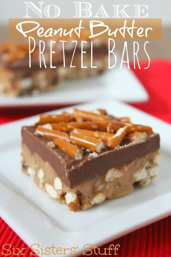 no bake peanut butter pretzel bars