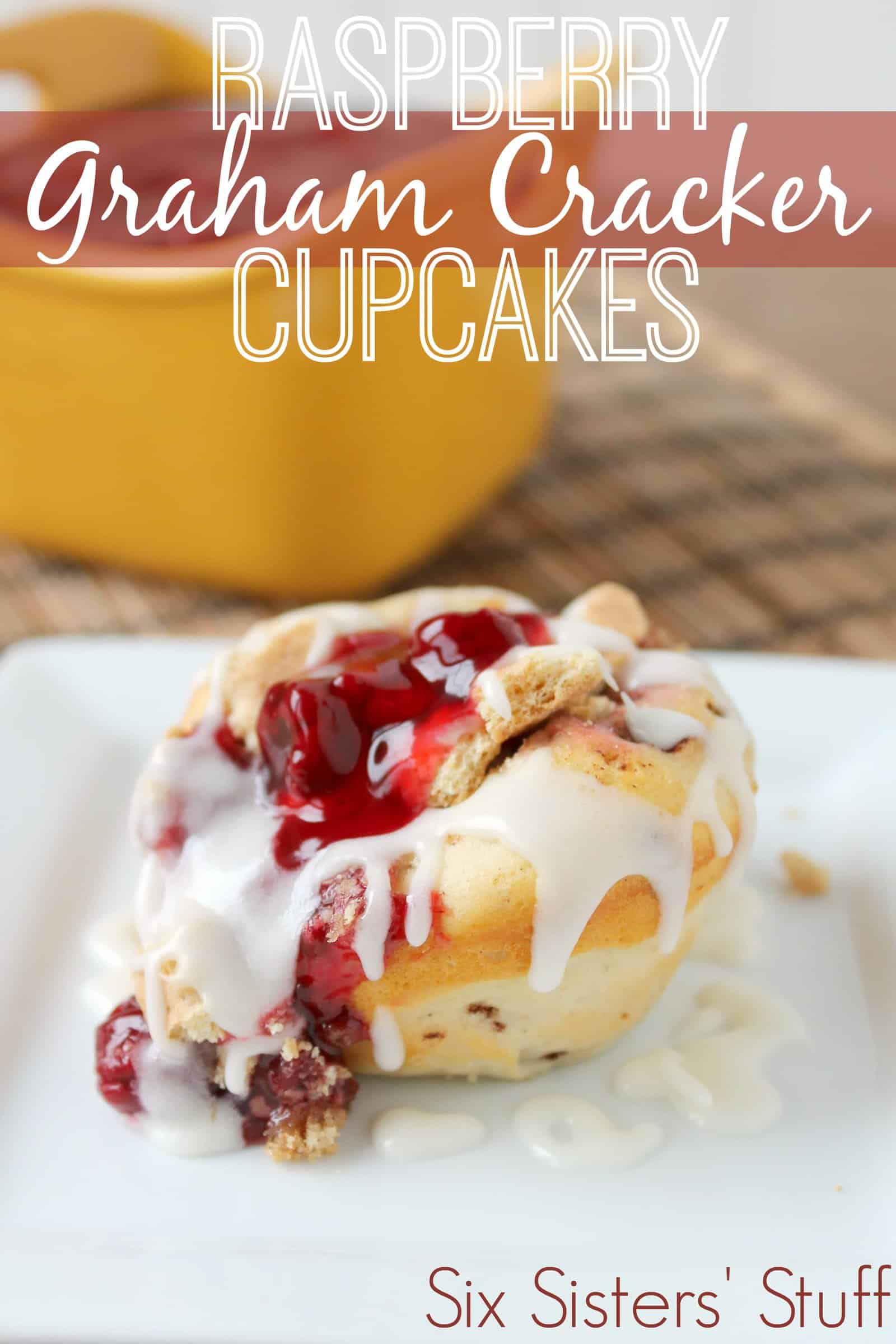 Raspberry Graham Cracker Cupcakes