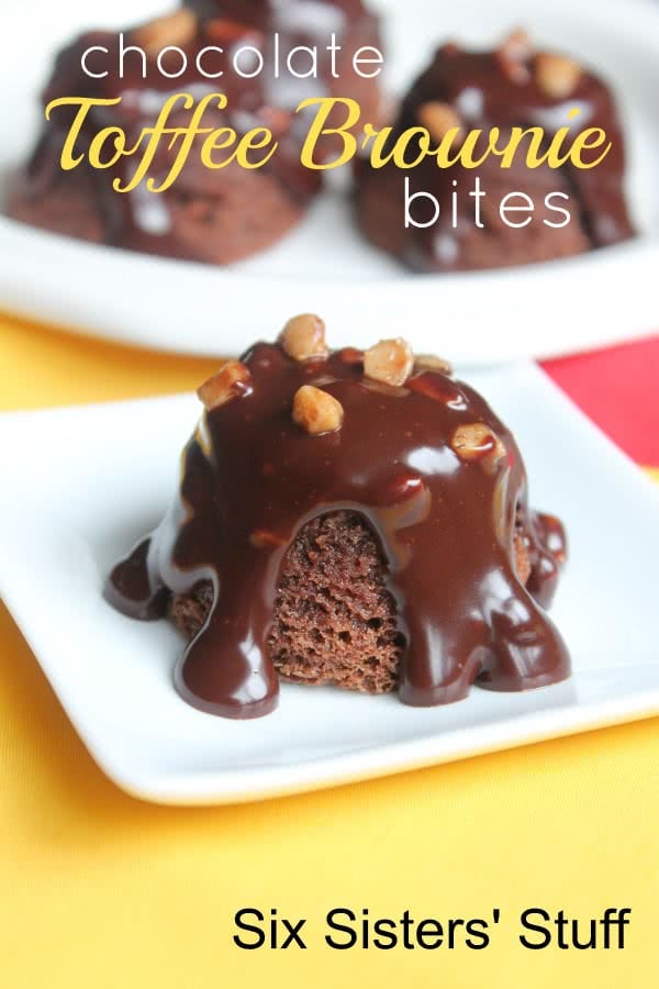 Chocolate Toffee Brownie Bites Recipe