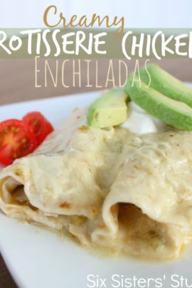 Creamy Rotisserie Chicken Enchiladas