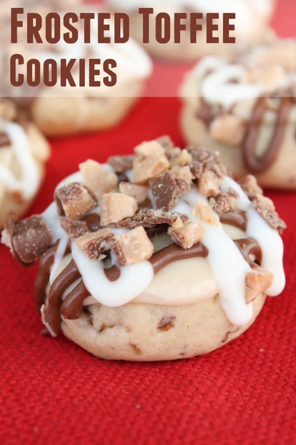 Frosted Toffee Cookies