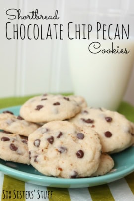 Shortbread Chocolate Chip Pecan Cookies