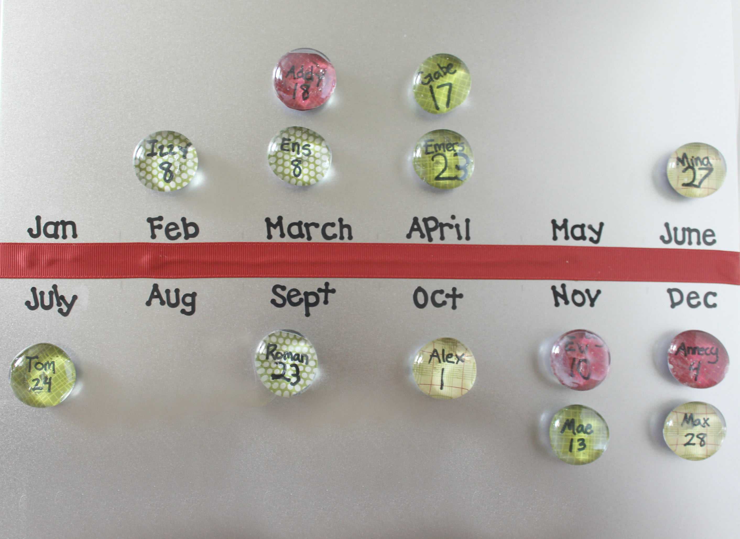 Magnetic Birthday Calendar