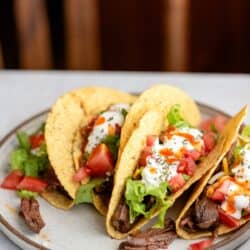 slow cooker shredded beef tacos
