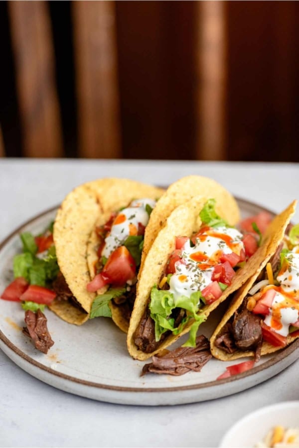 slow cooker shredded beef tacos