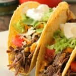 slow cooker shredded beef tacos