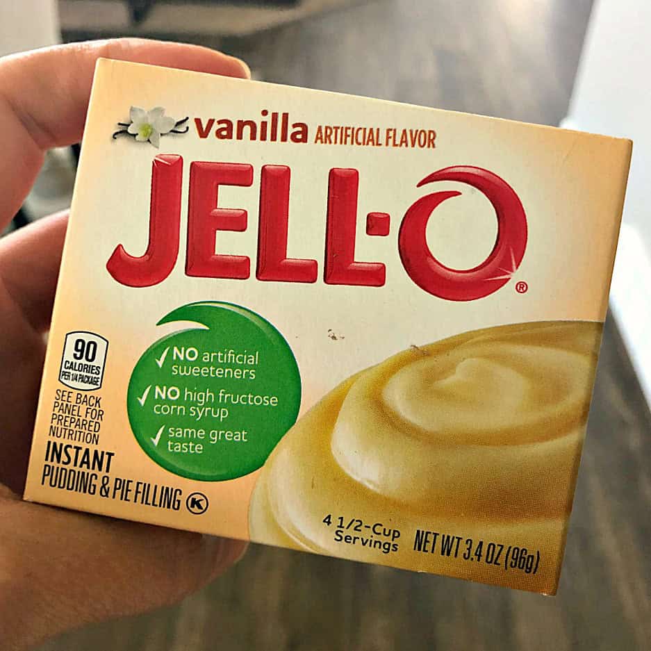 A box of Instant Vanilla Pudding