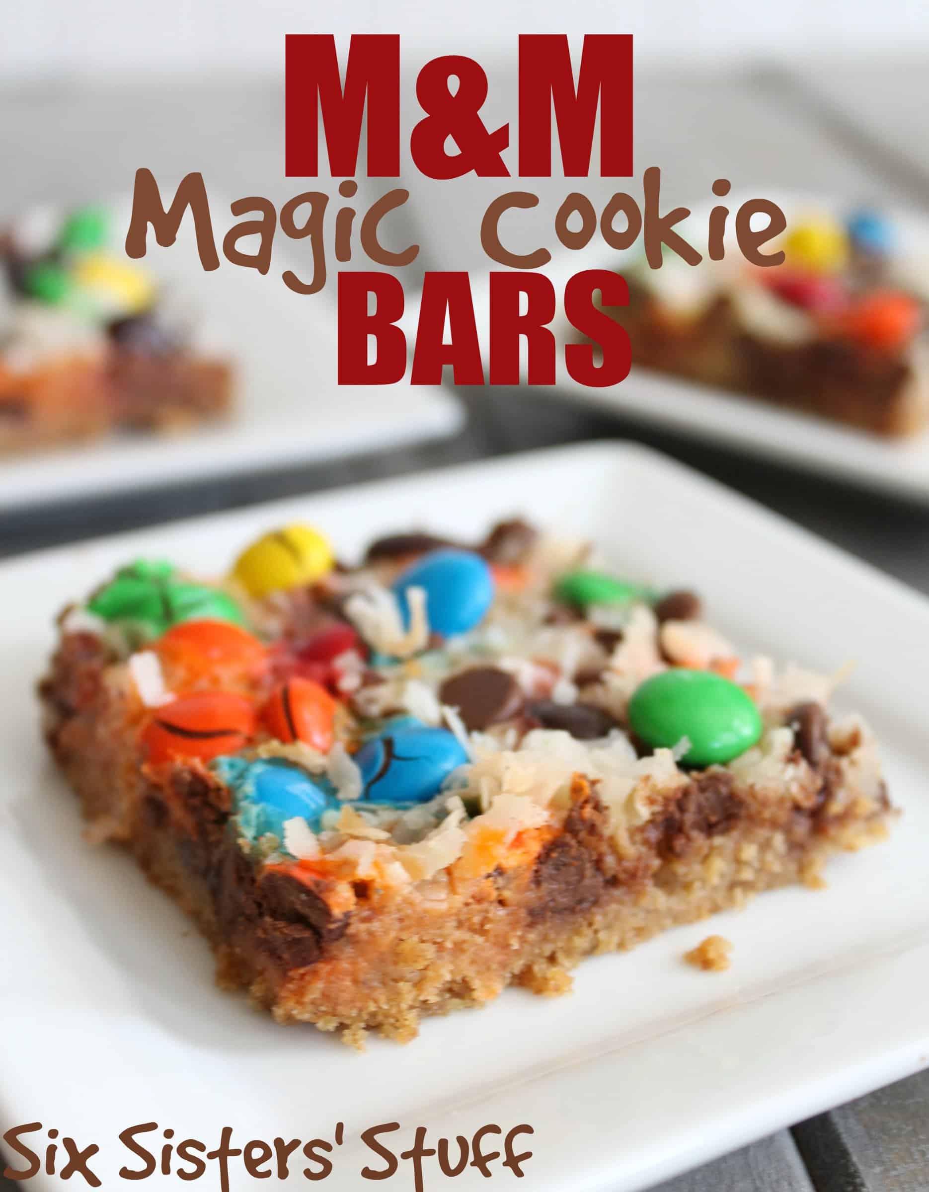 M&M Magic Cookie Bars Recipe