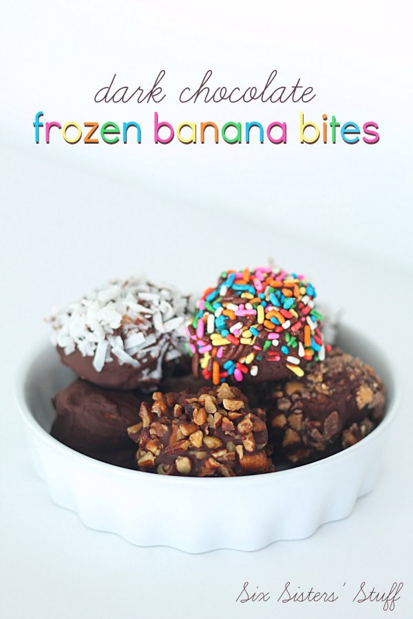 Dark Chocolate Frozen Banana Bites