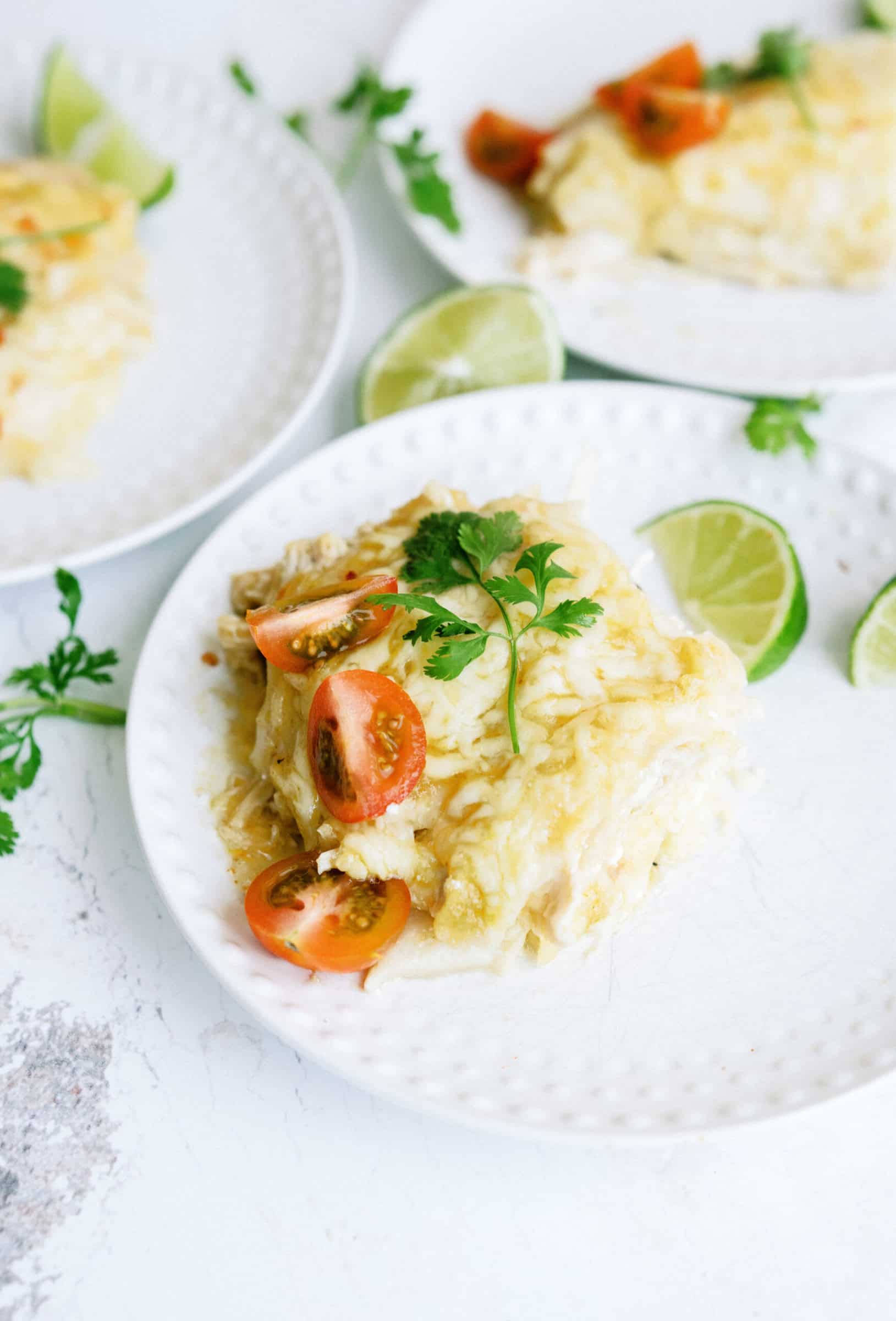 Green Chile Layered Enchilada Casserole Recipe