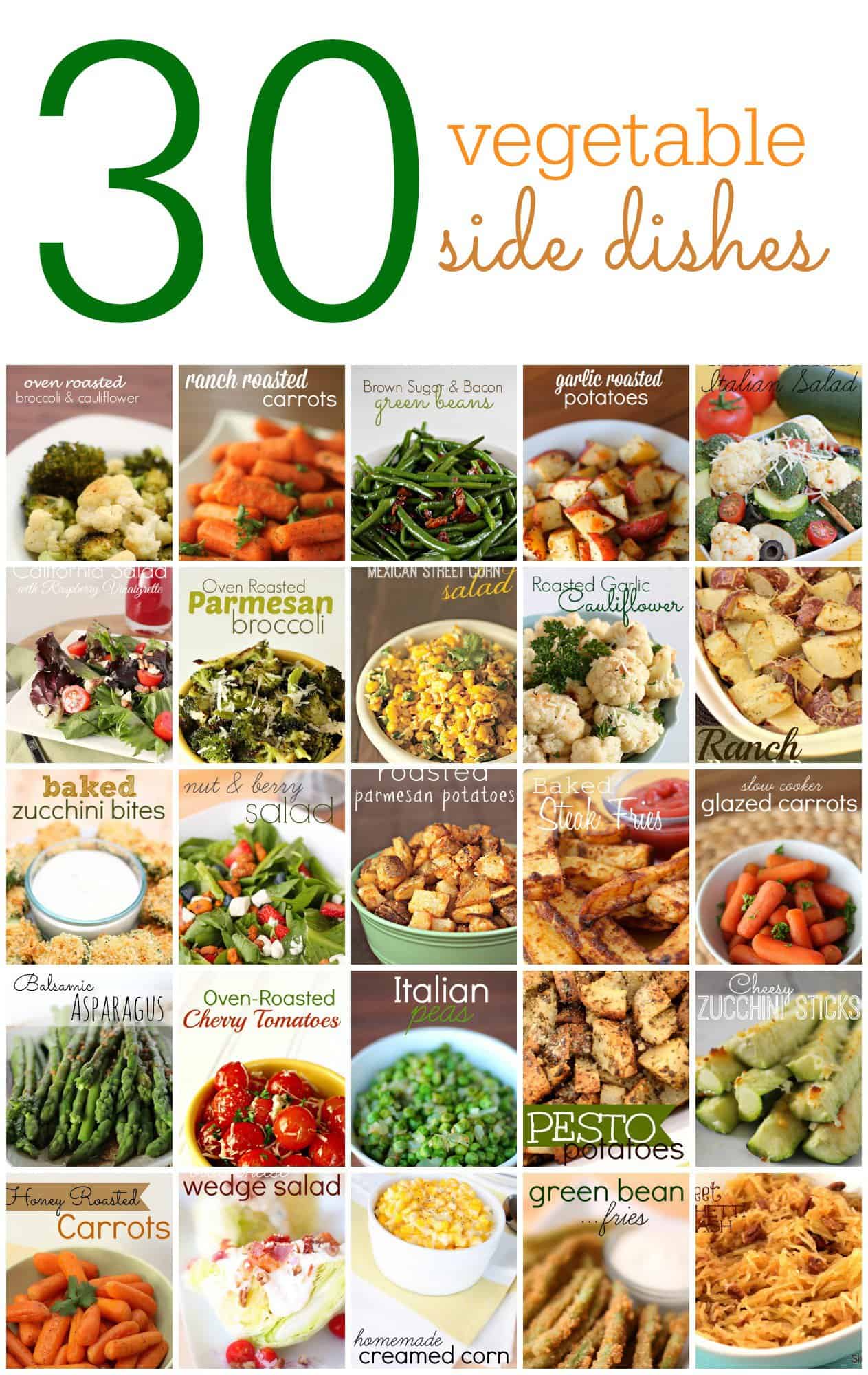 30 Vegetable Side Dish Recipes