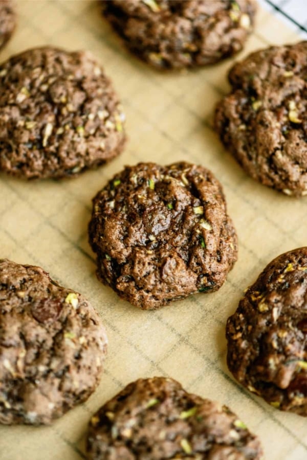 double chocolate zucchini cookies