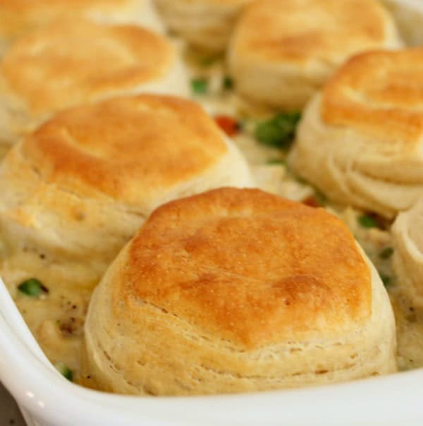 biscuit chicken pot pie, see more at http://homemaderecipes.com/cooking-101/14-homemade-dinner-ideas/