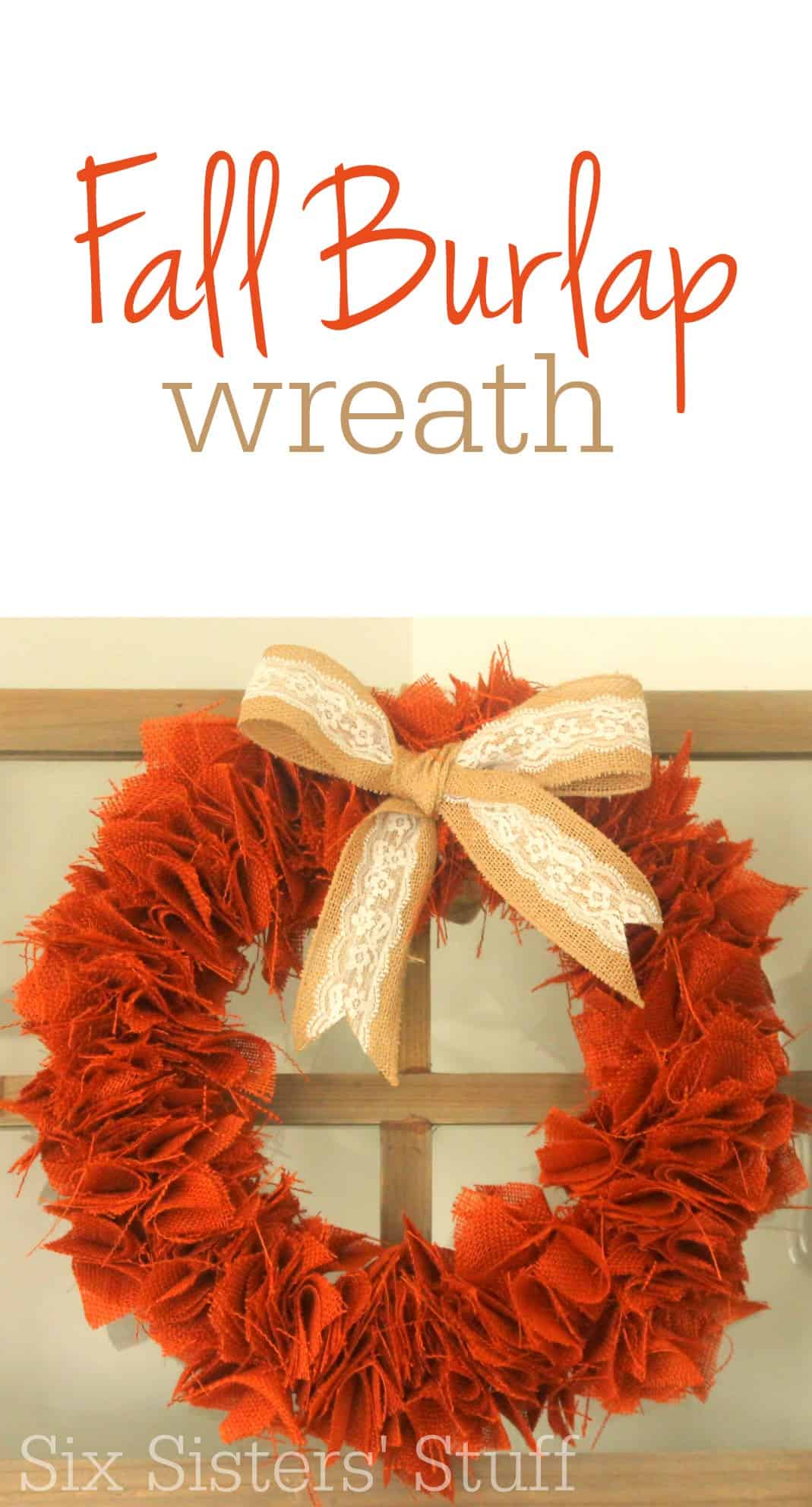 Fall Burlap Wreath Tutorial