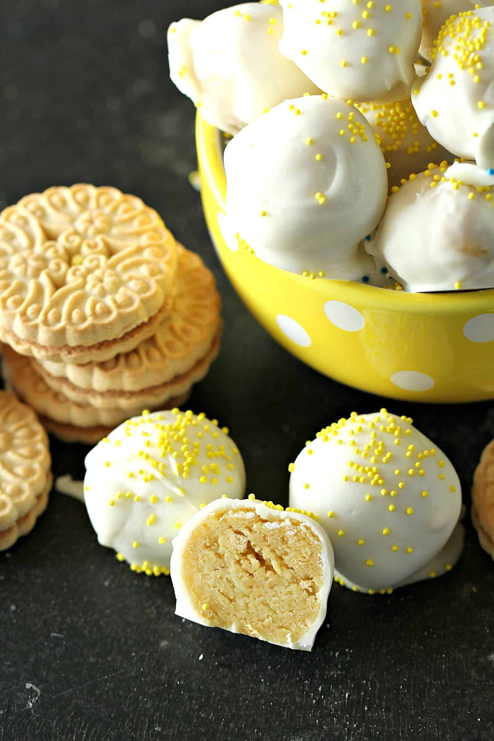 No Bake Lemon Cookie Truffles Recipe