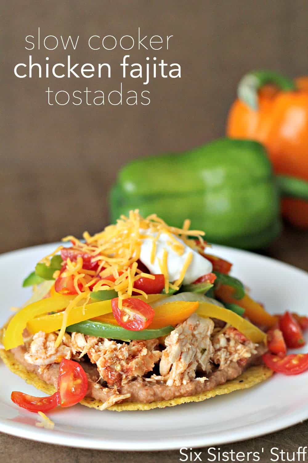 Slow Cooker Chicken Fajita Tostadas Recipe