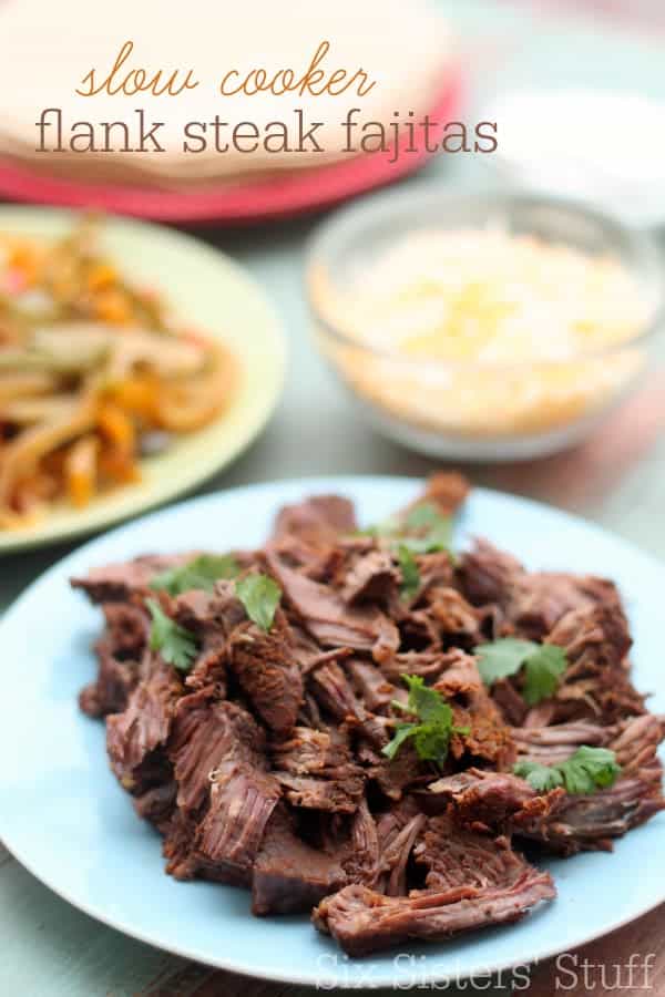 slow cooker flank steak fajitas from 100 days of real food