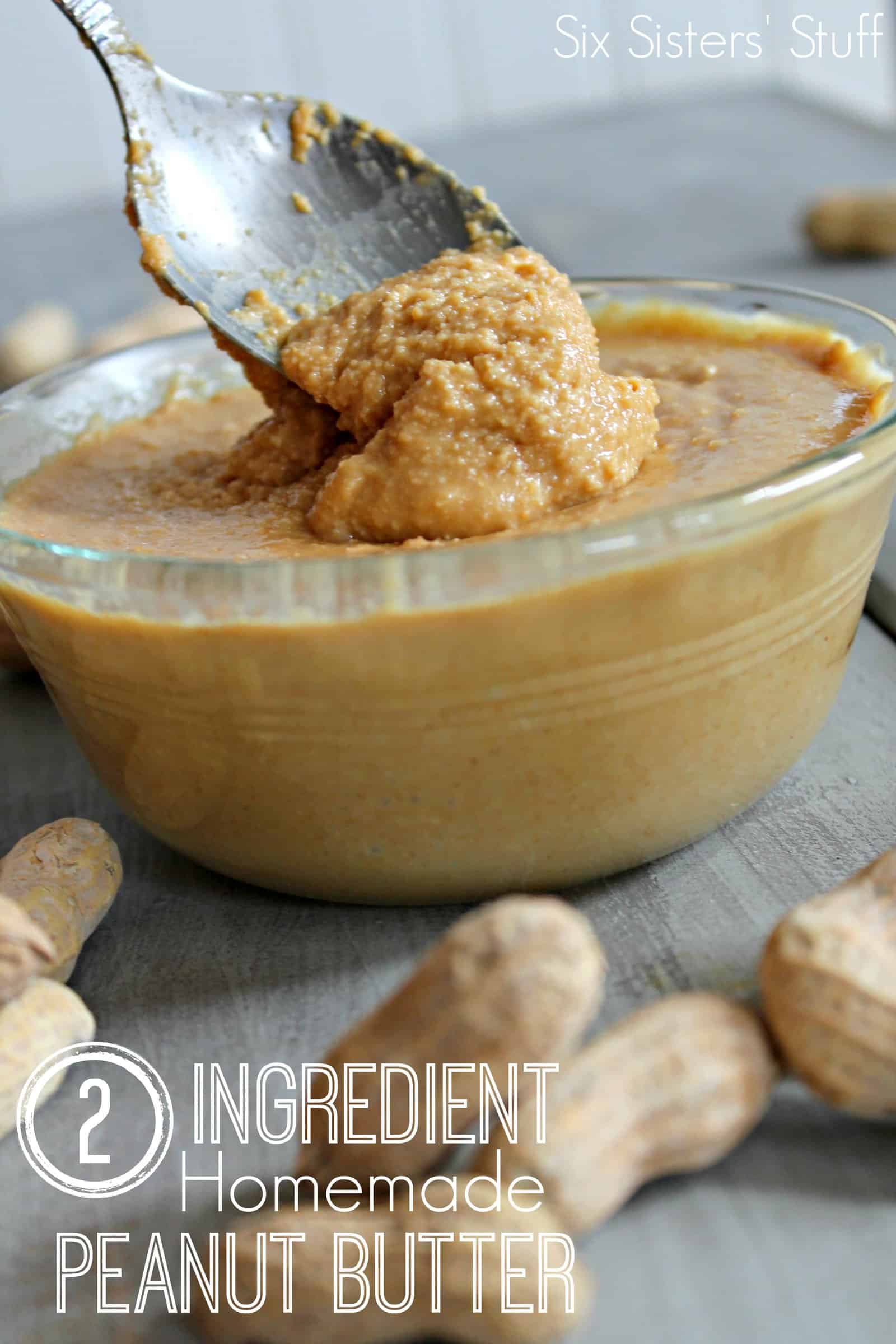 2 Ingredient Homemade Peanut Butter