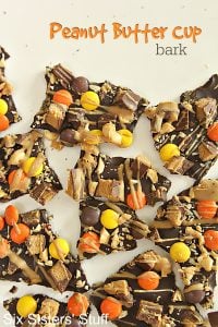 Peanut Butter Cup Bark Recipe on SixSistersStuff