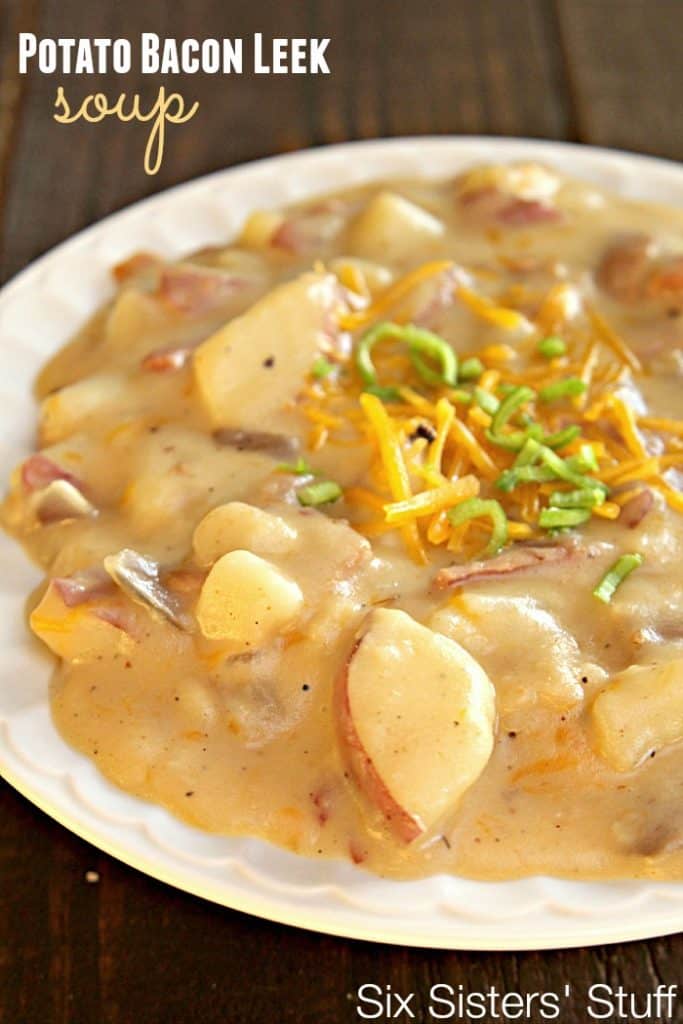 cheesy potato bacon leek soup recipe
