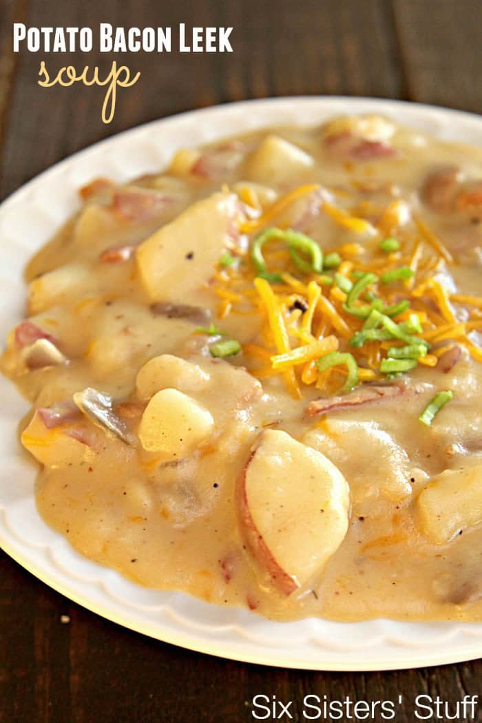 Cheesy Potato Bacon Leek Soup Recipe