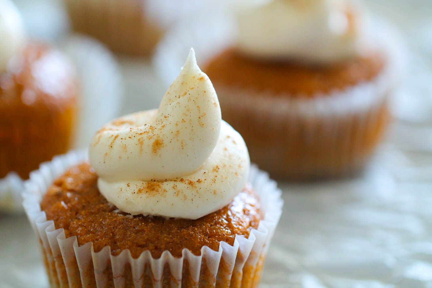 Pumpkin Pie Cupcake with cream cheese frosting