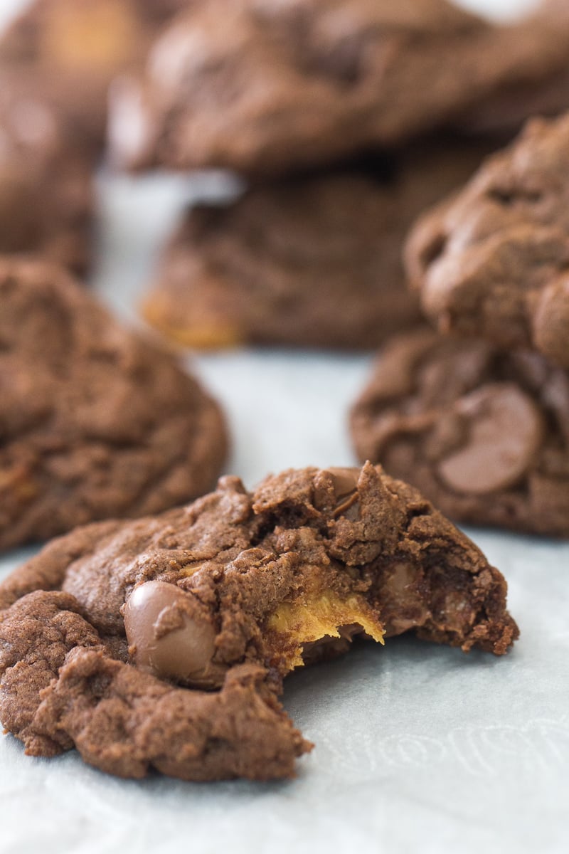 Chocolate Caramel Nutella Cookies Recipe