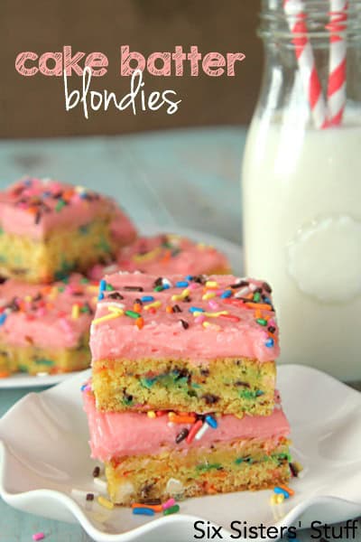 nøjagtigt propel Uenighed Easy Cake Batter Blondies Recipe (Simple Ingredients)