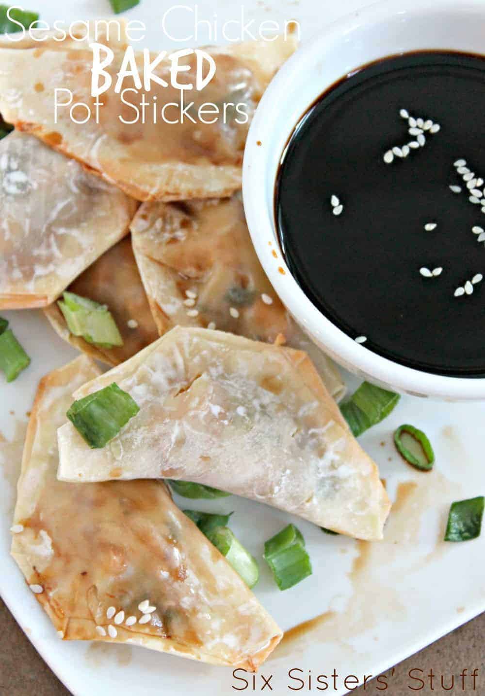 Sesame Chicken Baked Pot Stickers Recipe