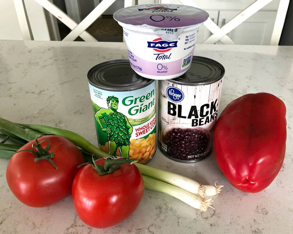 Ingredients needed for Southwest Chicken Salad