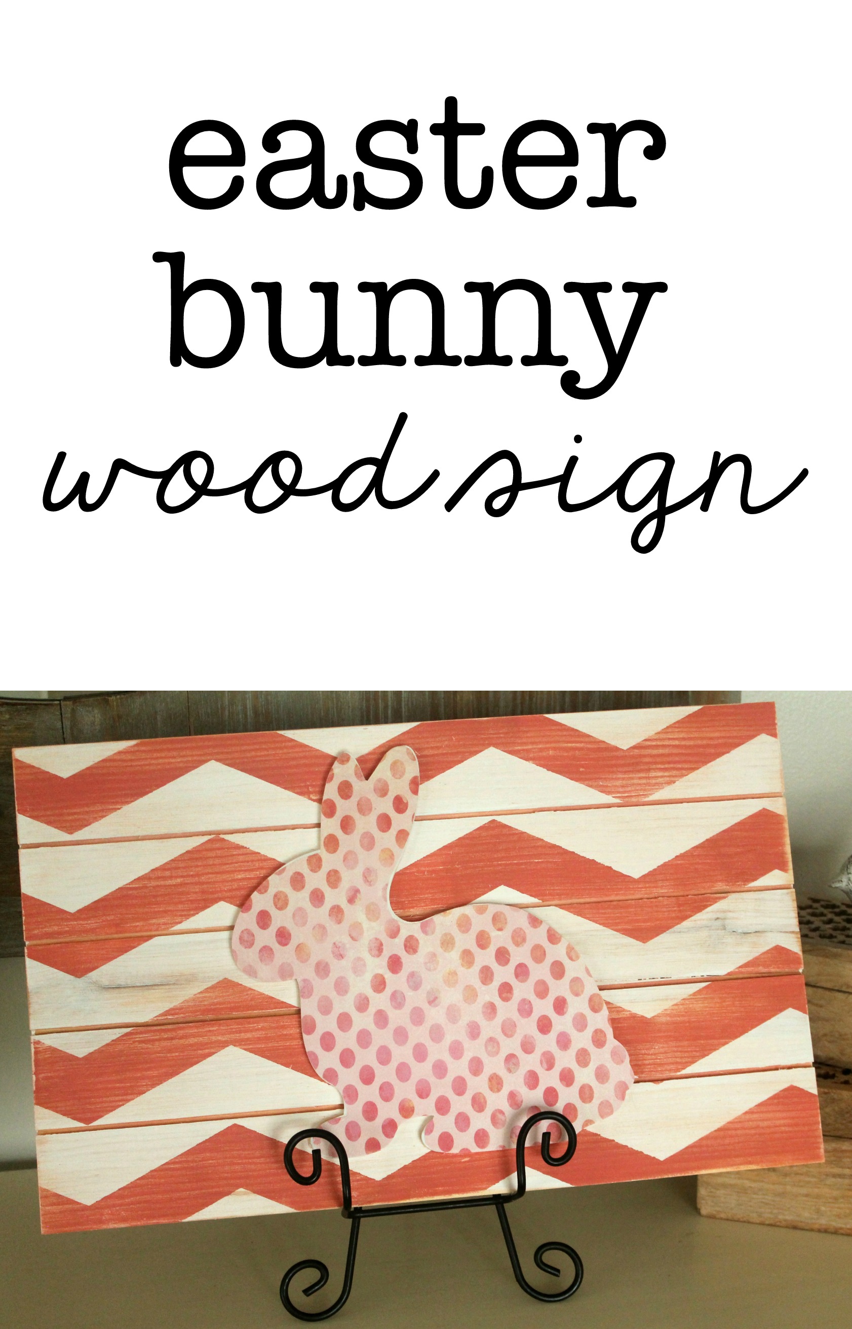 Wood Easter Bunny Sign