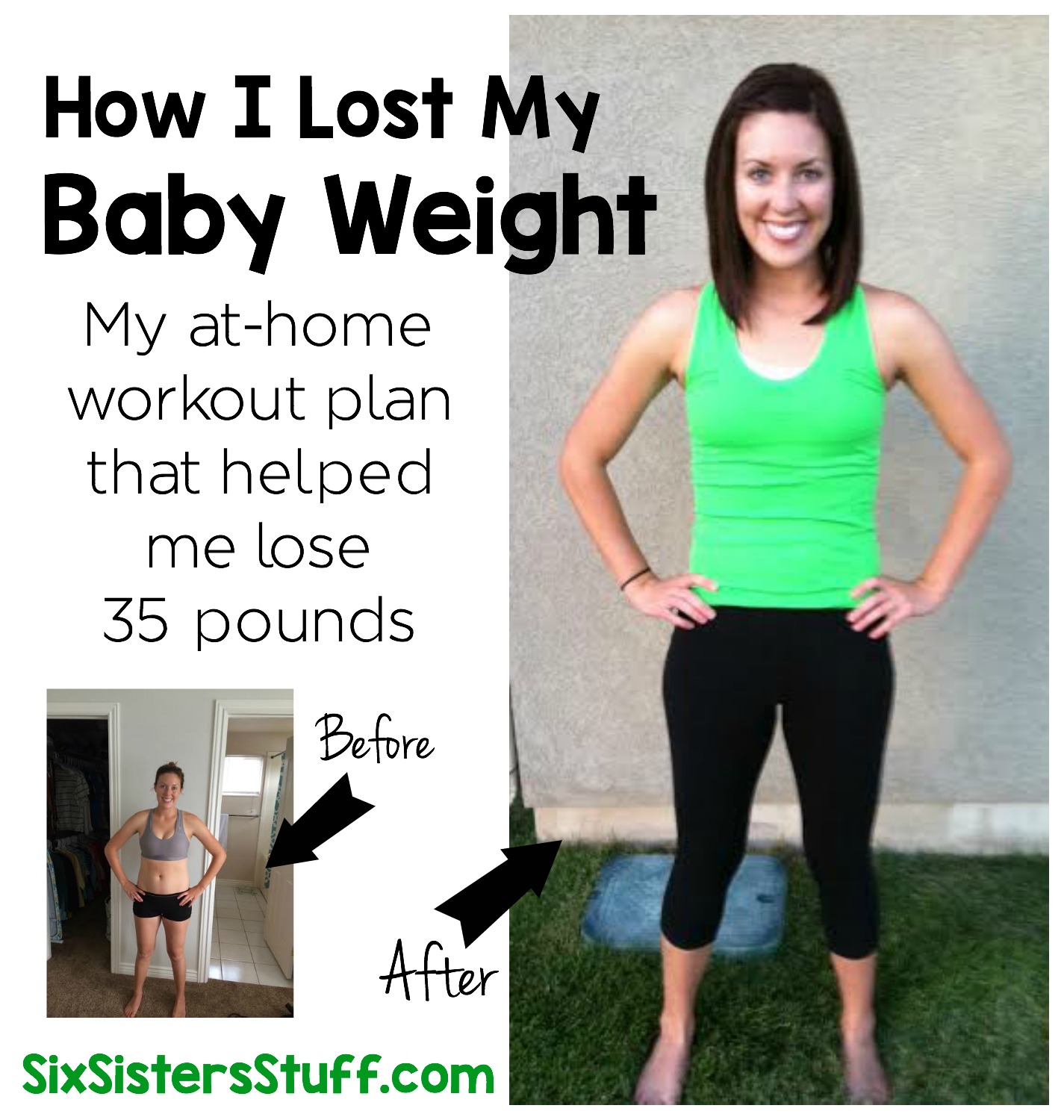 How I Lost My Baby Weight on SixSistersStuff