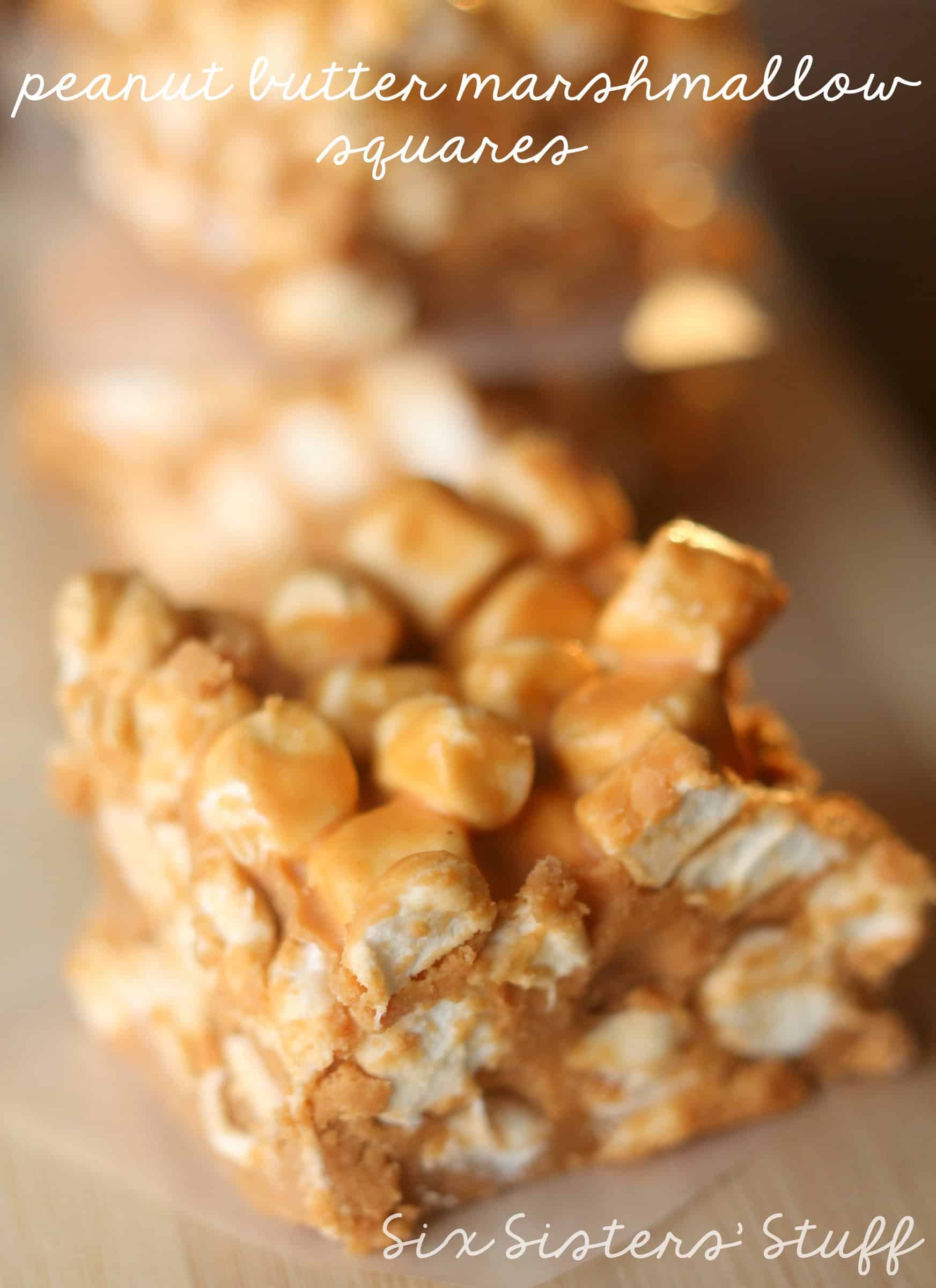 No Bake Peanut Butter Marshmallow Squares Recipe