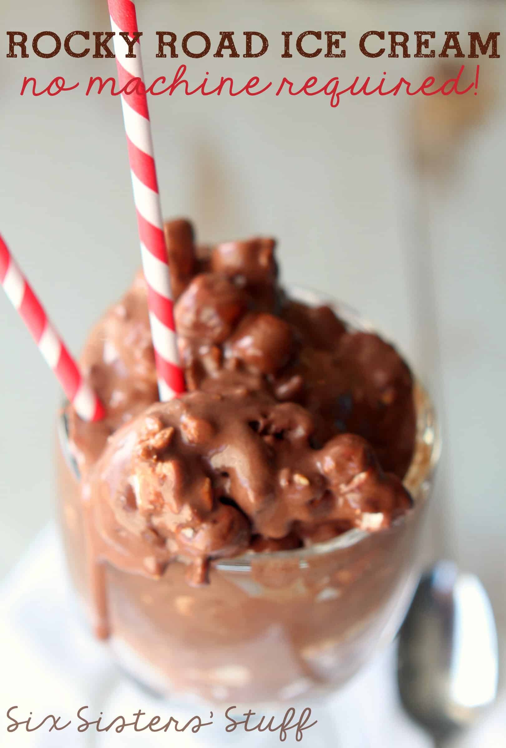 Rocky Road Ice Cream Recipe (no machine required!)