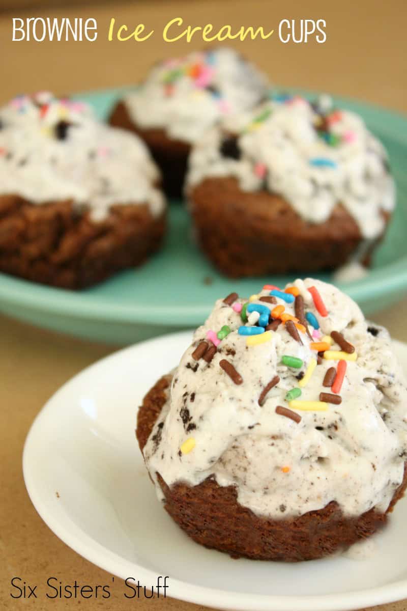 Brownie Ice Cream Cups Recipe