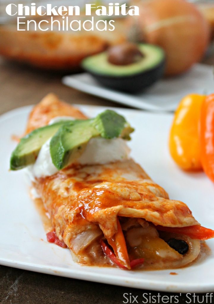 Chicken Fajita Enchiladas Six Sisters' Stuff