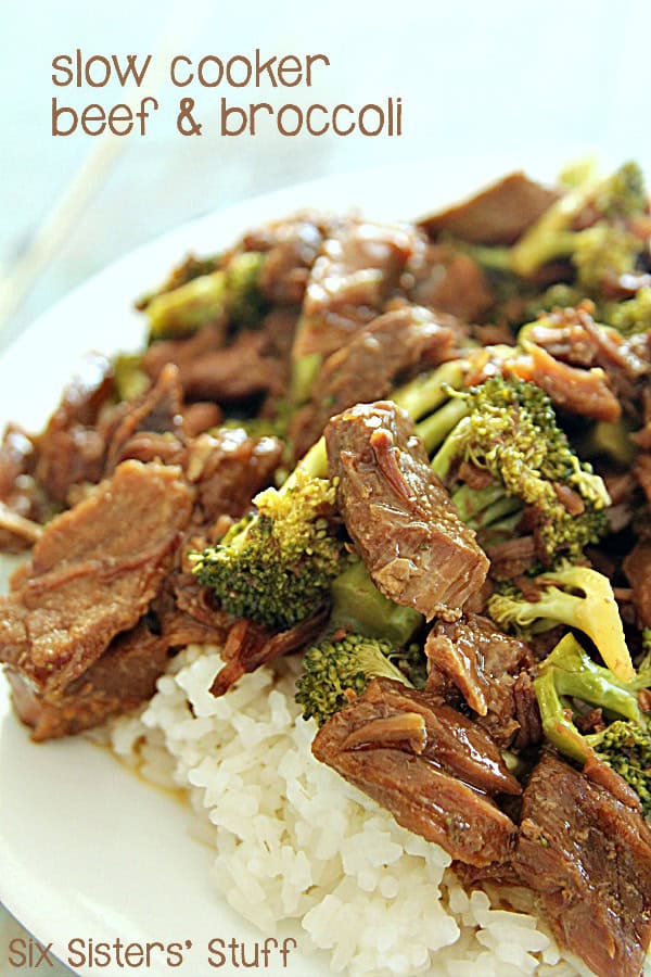 Slow Cooker Beef and Broccoli Six Sisters' Stuff