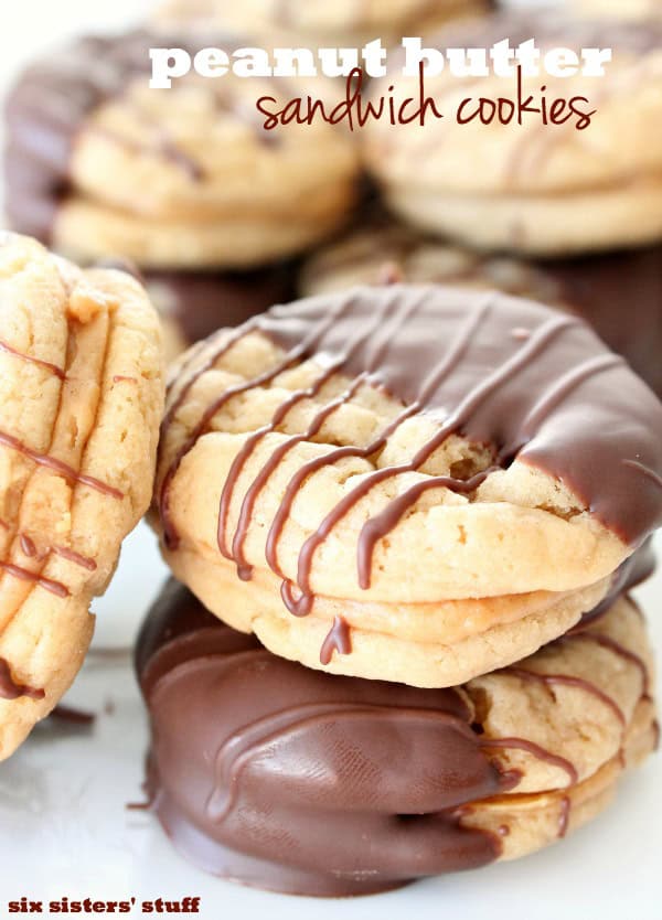 Dipped Peanut Butter Sandwich Cookies