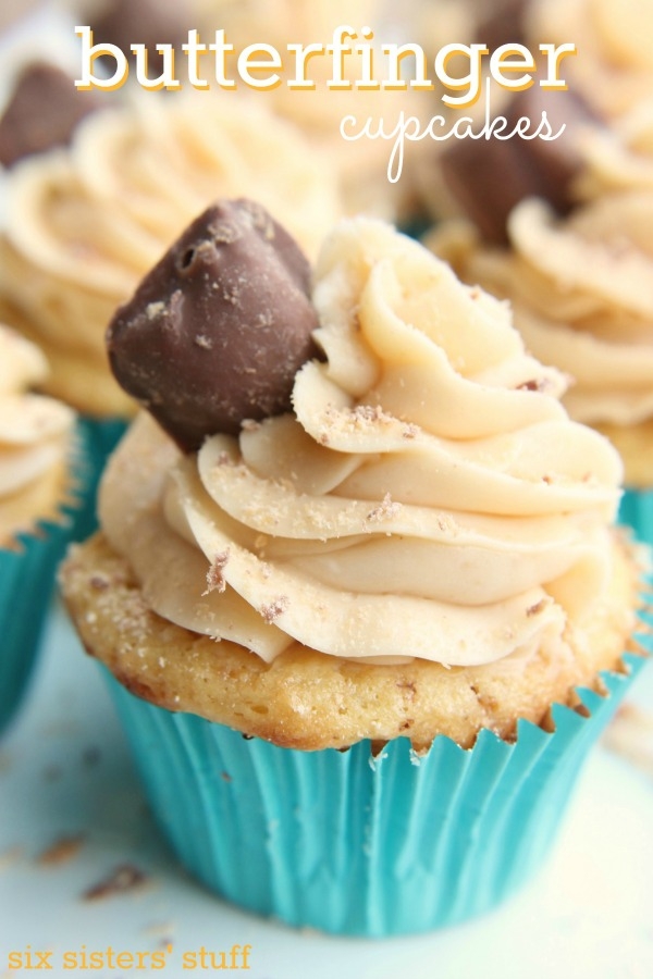 Butterfinger cupcakes