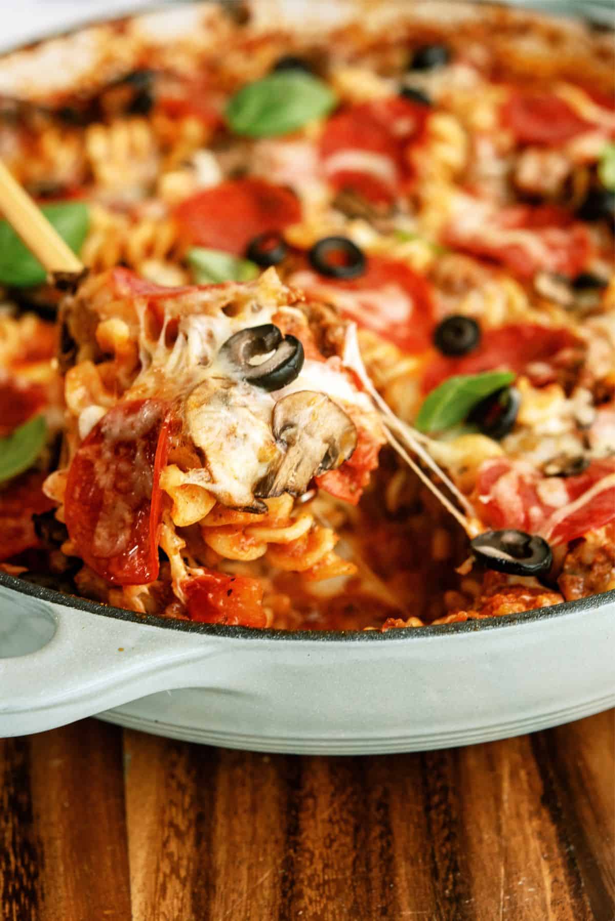 Cheesy Pizza Pasta Casserole Recipe