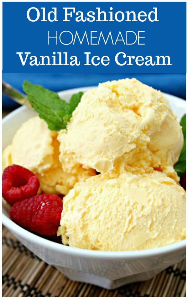 how to make vanilla ice cream - creamy homemade ice cream with raspberries