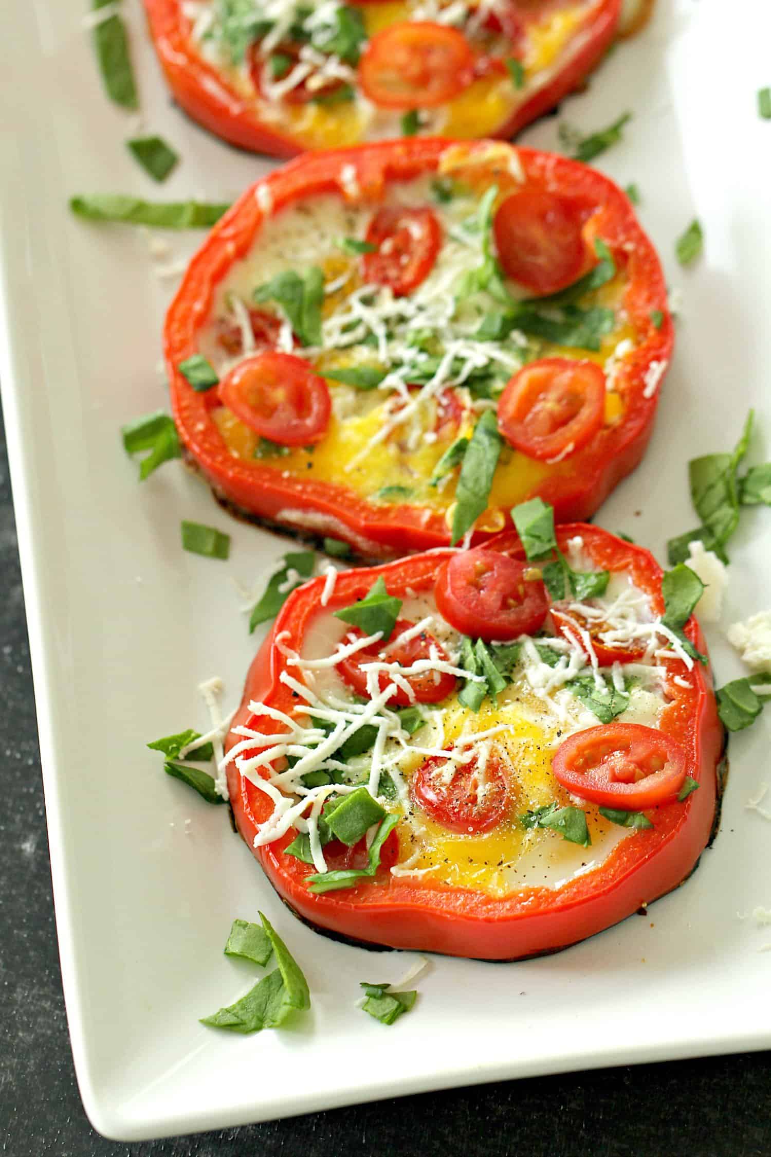 Loaded Egg Bell Pepper Rings