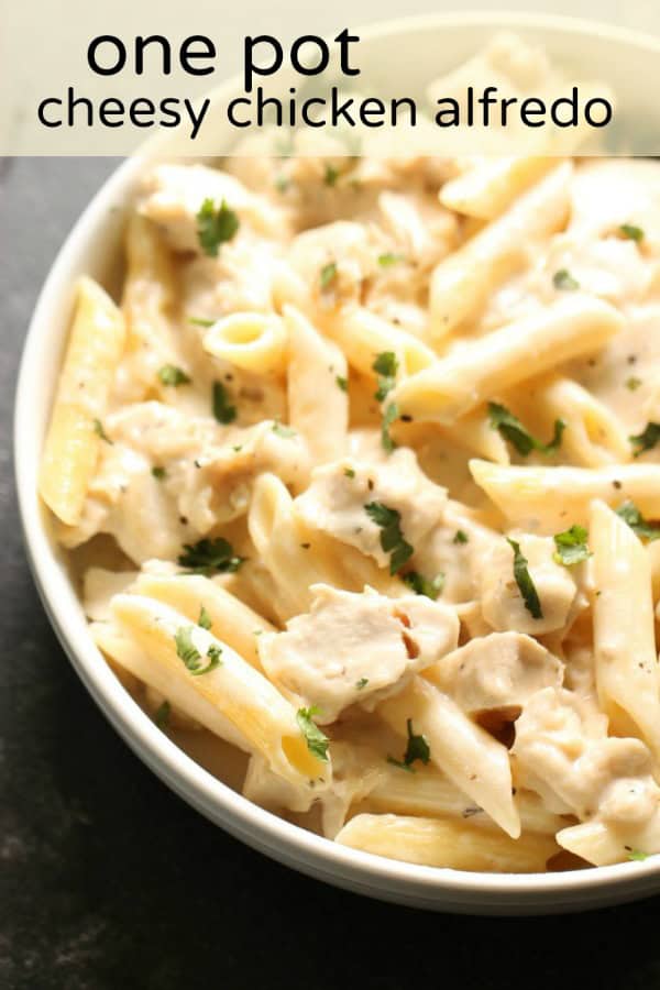 One Pot Cheesy Chicken Alfredo