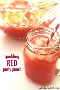 Sparkling Red Party Punch on SixSistersStuff.com