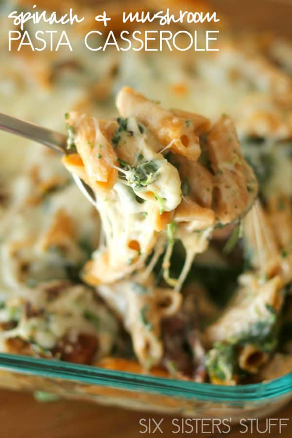 Spinach and Mushroom Pasta Casserole Recipe