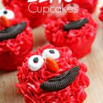 mini Elmo cupcakes