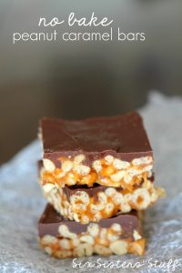 No Bake Peanut Caramel Bars from SixSistersStuff.com