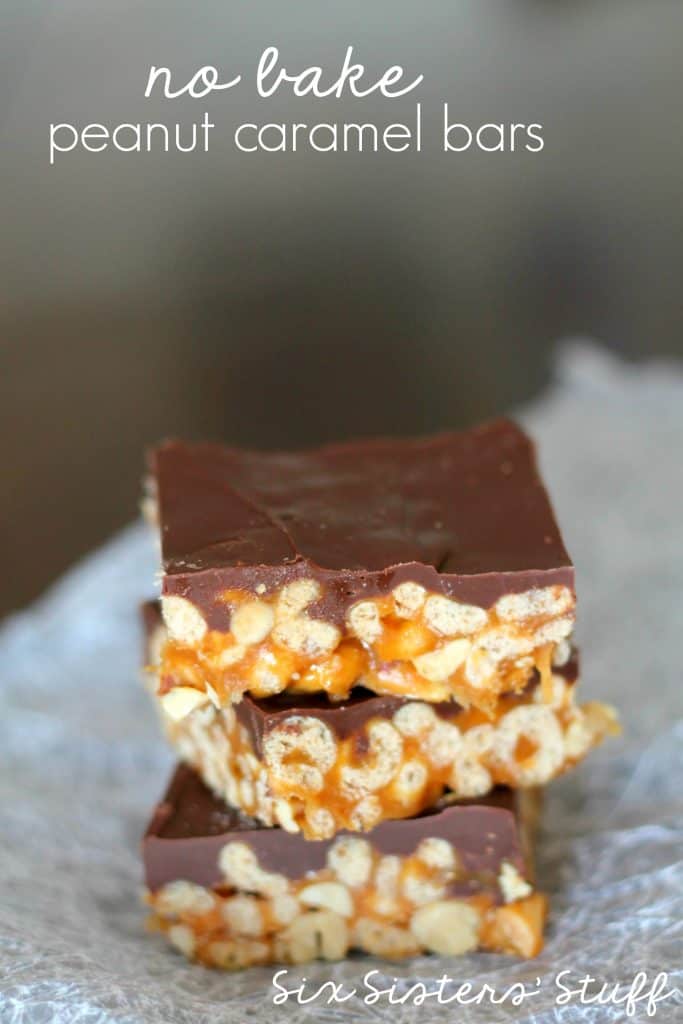 no bake peanut caramel bars recipe